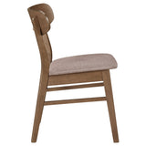Dortch Dining Side Chair Walnut and Brown (Set of 2) - Tampa Furniture Outlet