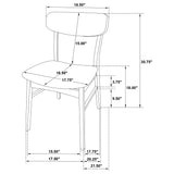 Dortch Dining Side Chair Walnut and Brown (Set of 2) - Tampa Furniture Outlet