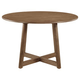 Dinah 5-piece Round Solid Wood Dining Set Walnut - Tampa Furniture Outlet