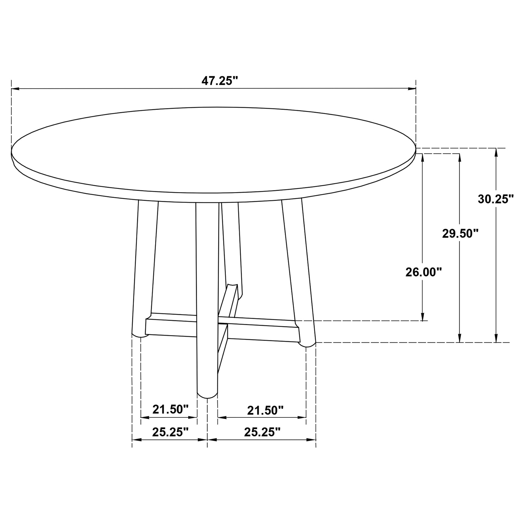 Dinah 5-piece Round Solid Wood Dining Set Walnut - Tampa Furniture Outlet