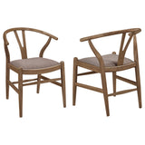 Tampa Furniture Outlet - Coaster - Dinah Wood Wishbone Dining Side Chair Walnut (Set of 2) - 108472