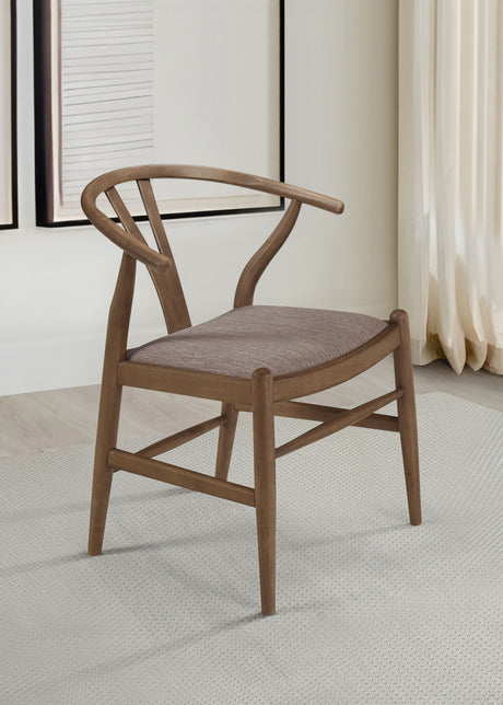 Dinah Wood Wishbone Dining Side Chair Walnut (Set of 2) - Tampa Furniture Outlet