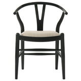 Crestmont Wood Wishbone Dining Side Chair Black (Set of 2) - Tampa Furniture Outlet