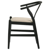 Crestmont Wood Wishbone Dining Side Chair Black (Set of 2) - Tampa Furniture Outlet