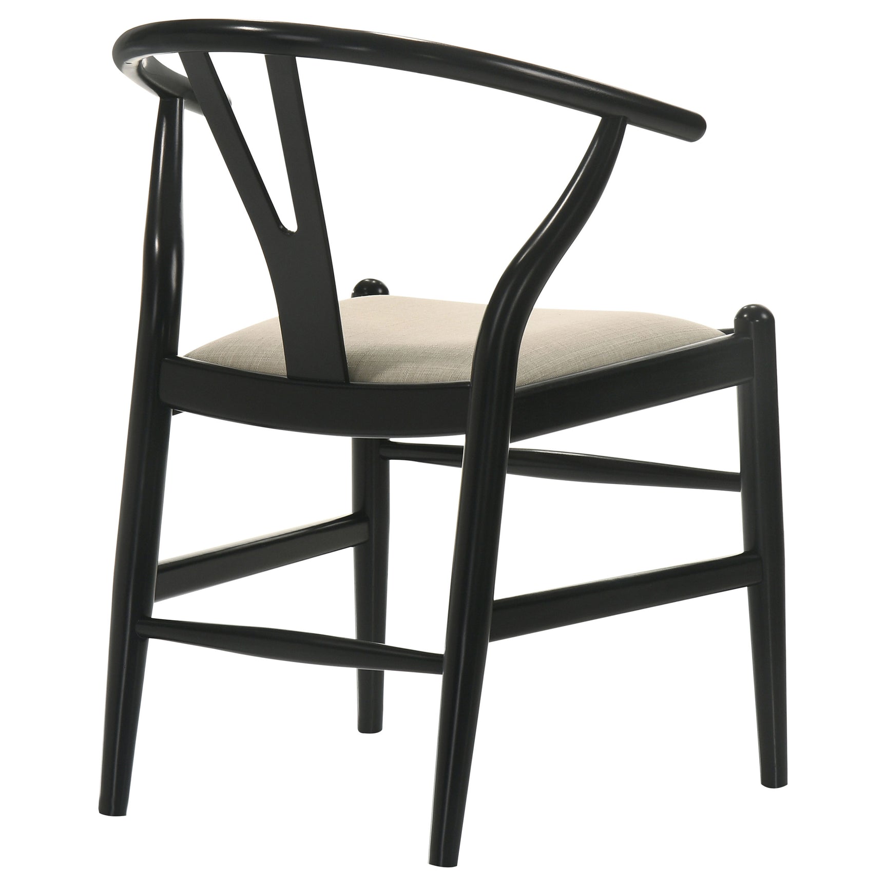 Crestmont Wood Wishbone Dining Side Chair Black (Set of 2) - Tampa Furniture Outlet