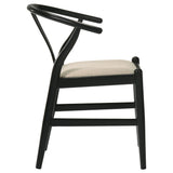 Crestmont Wood Wishbone Dining Side Chair Black (Set of 2) - Tampa Furniture Outlet