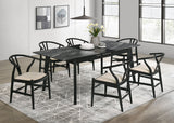 Crestmont Wood Wishbone Dining Side Chair Black (Set of 2) - Tampa Furniture Outlet
