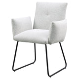 Ackland Upholstered Dining Arm Chair Light Grey (Set of 2) - Tampa Furniture Outlet