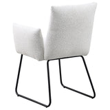 Ackland Upholstered Dining Arm Chair Light Grey (Set of 2) - Tampa Furniture Outlet