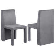 Tampa Furniture Outlet - Coaster - Tordera Velvet Upholstered Dining Side Chair Grey (Set of 2) - 108512