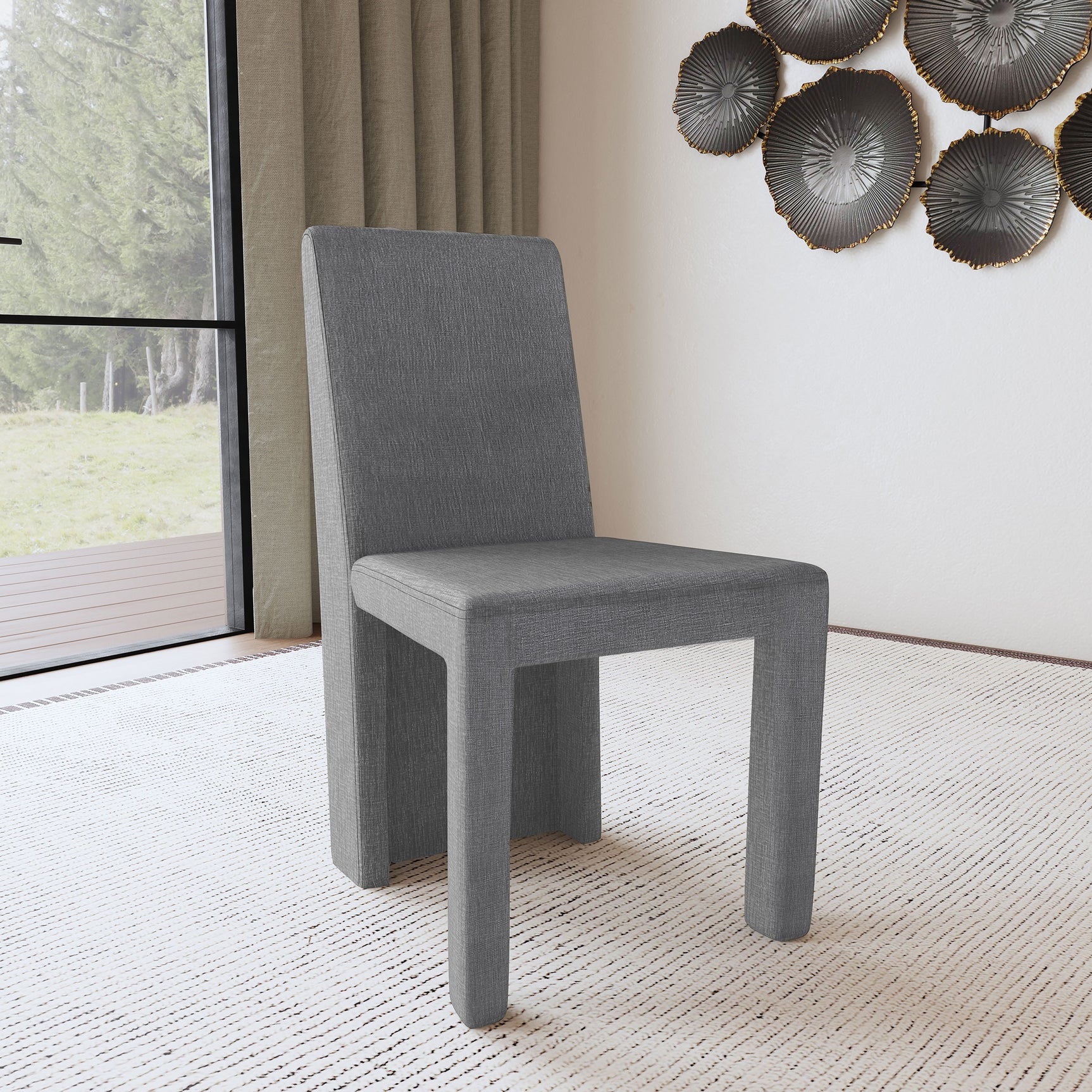 Tordera Velvet Upholstered Dining Side Chair Grey (Set of 2) - Tampa Furniture Outlet
