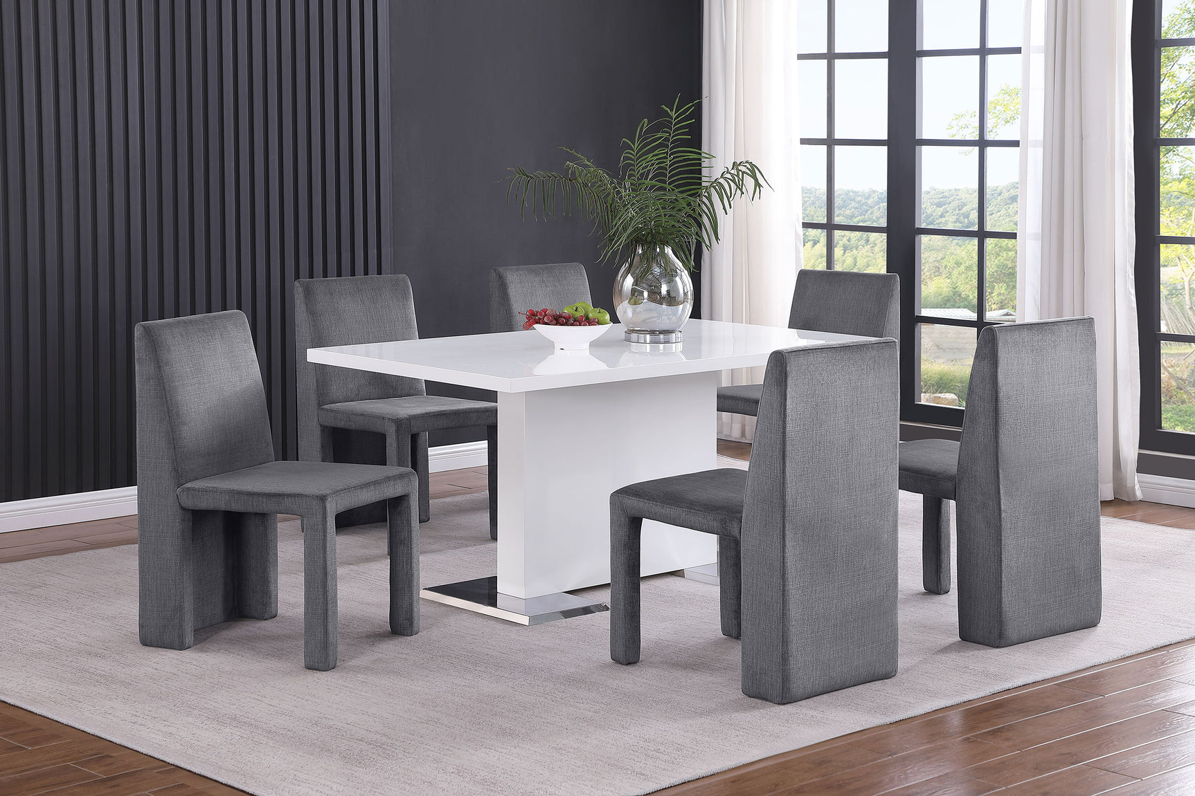 Tordera Velvet Upholstered Dining Side Chair Grey (Set of 2) - Tampa Furniture Outlet