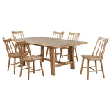 Middleton 7-piece Extension Leaf Dining Set Natural Brown - Tampa Furniture Outlet