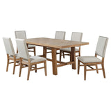 Middleton 7-piece Extension Leaf Dining Set Brown and Beige - Tampa Furniture Outlet