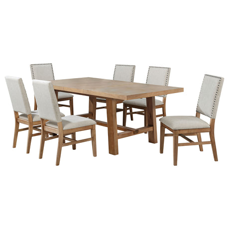 Middleton 7-piece Extension Leaf Dining Set Brown and Beige - Tampa Furniture Outlet