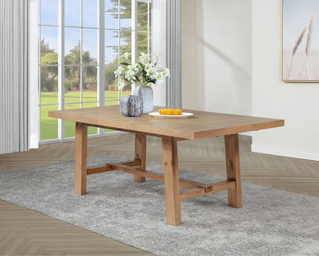 Middleton 76-inch Extension Leaf Dining Table Natural Brown - Tampa Furniture Outlet