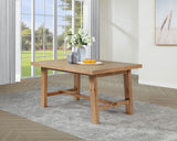 Middleton 76-inch Extension Leaf Dining Table Natural Brown - Tampa Furniture Outlet