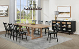 Tampa Furniture Outlet - Coaster - Middleton 10-piece Extension Leaf Dining Set Natural Brown and Black - 108541-S10B