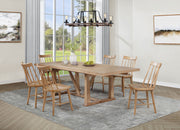Tampa Furniture Outlet - Coaster - Middleton 7-piece Extension Leaf Dining Set Natural Brown - 108541-S7N