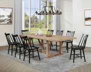 Tampa Furniture Outlet - Coaster - Middleton 9-piece Extension Leaf Dining Set Brown and Black - 108541-S9B