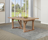 Middleton 106-inch Extension Leaf Dining Table Natural Brown - Tampa Furniture Outlet