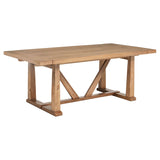 Middleton 106-inch Extension Leaf Dining Table Natural Brown - Tampa Furniture Outlet