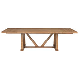 Middleton 106-inch Extension Leaf Dining Table Natural Brown - Tampa Furniture Outlet