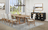 Middleton 106-inch Extension Leaf Dining Table Natural Brown - Tampa Furniture Outlet