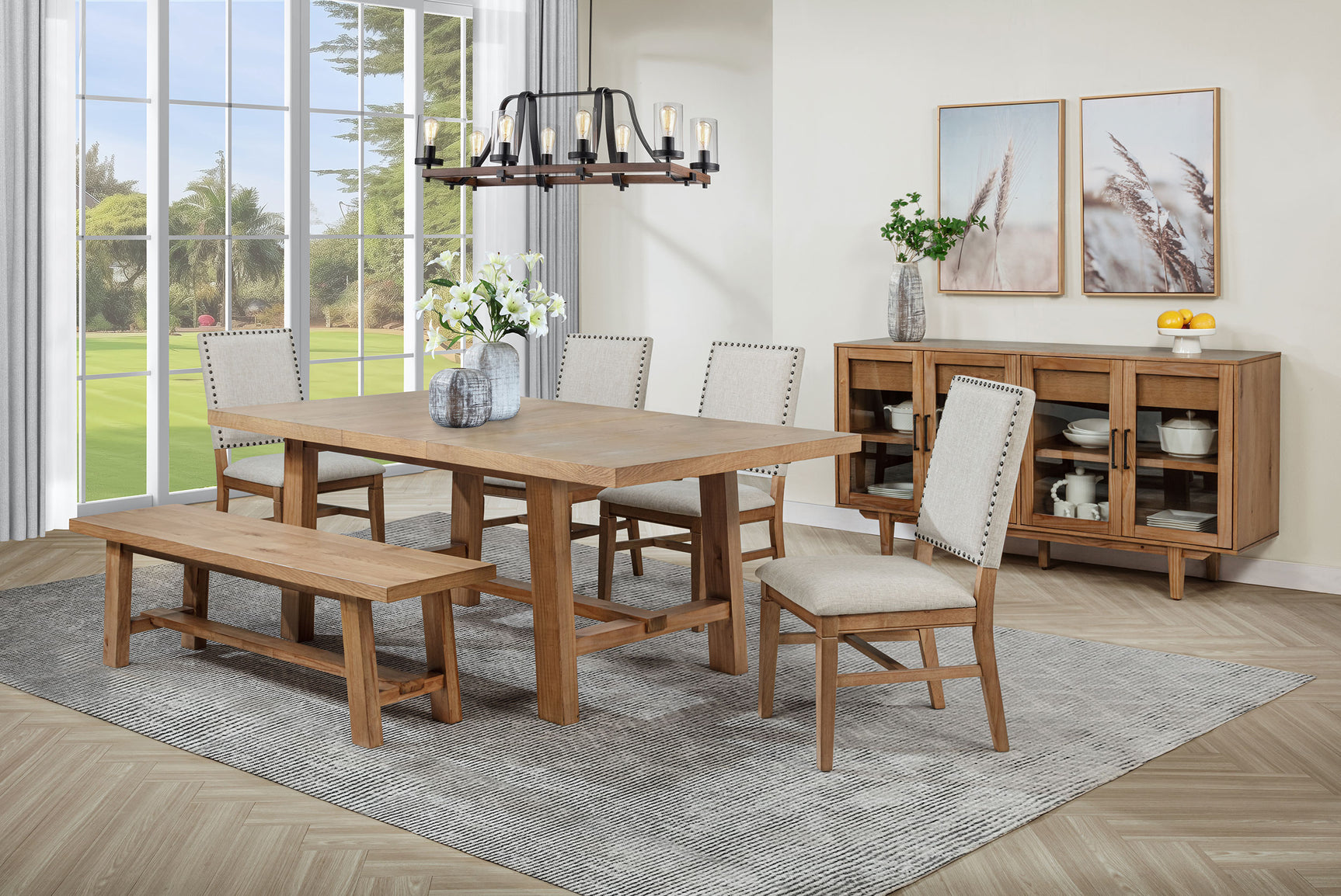 Middleton Upholstered Dining Side Chair Beige (Set of 2) - Tampa Furniture Outlet