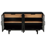 Middleton 4-door Sideboard Server with Dual Drawers Black - Tampa Furniture Outlet