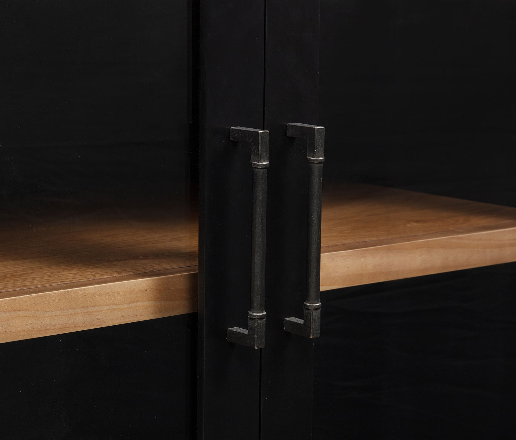 Middleton 4-door Sideboard Server with Dual Drawers Black - Tampa Furniture Outlet