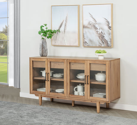 Middleton 4-door Sideboard Server with Dual Drawers Natural - Tampa Furniture Outlet