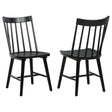 Tampa Furniture Outlet - Coaster - Middleton Solid Wood Dining Side Chair Black (Set of 2) - 108546BLK
