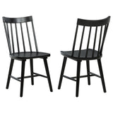 Tampa Furniture Outlet - Coaster - Middleton Solid Wood Dining Side Chair Black (Set of 2) - 108546BLK
