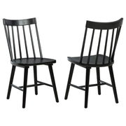 Tampa Furniture Outlet - Coaster - Middleton Solid Wood Dining Side Chair Black (Set of 2) - 108546BLK