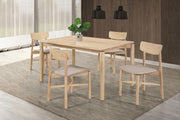 Tampa Furniture Outlet - Coaster - Parkridge 5-piece 59-inch Wood Dining Set White Washed - 108551-S5