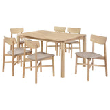 Parkridge 7-piece 59-inch Wood Dining Set White Washed - Tampa Furniture Outlet