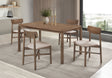 Tampa Furniture Outlet - Coaster - Parkridge 5-piece 59-inch Wood Dining Set Natural Walnut - 108561-S5