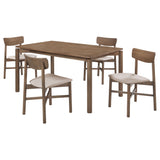 Parkridge 5-piece 59-inch Wood Dining Set Natural Walnut - Tampa Furniture Outlet