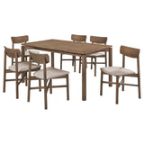 Parkridge 7-piece 59-inch Wood Dining Set Natural Walnut - Tampa Furniture Outlet