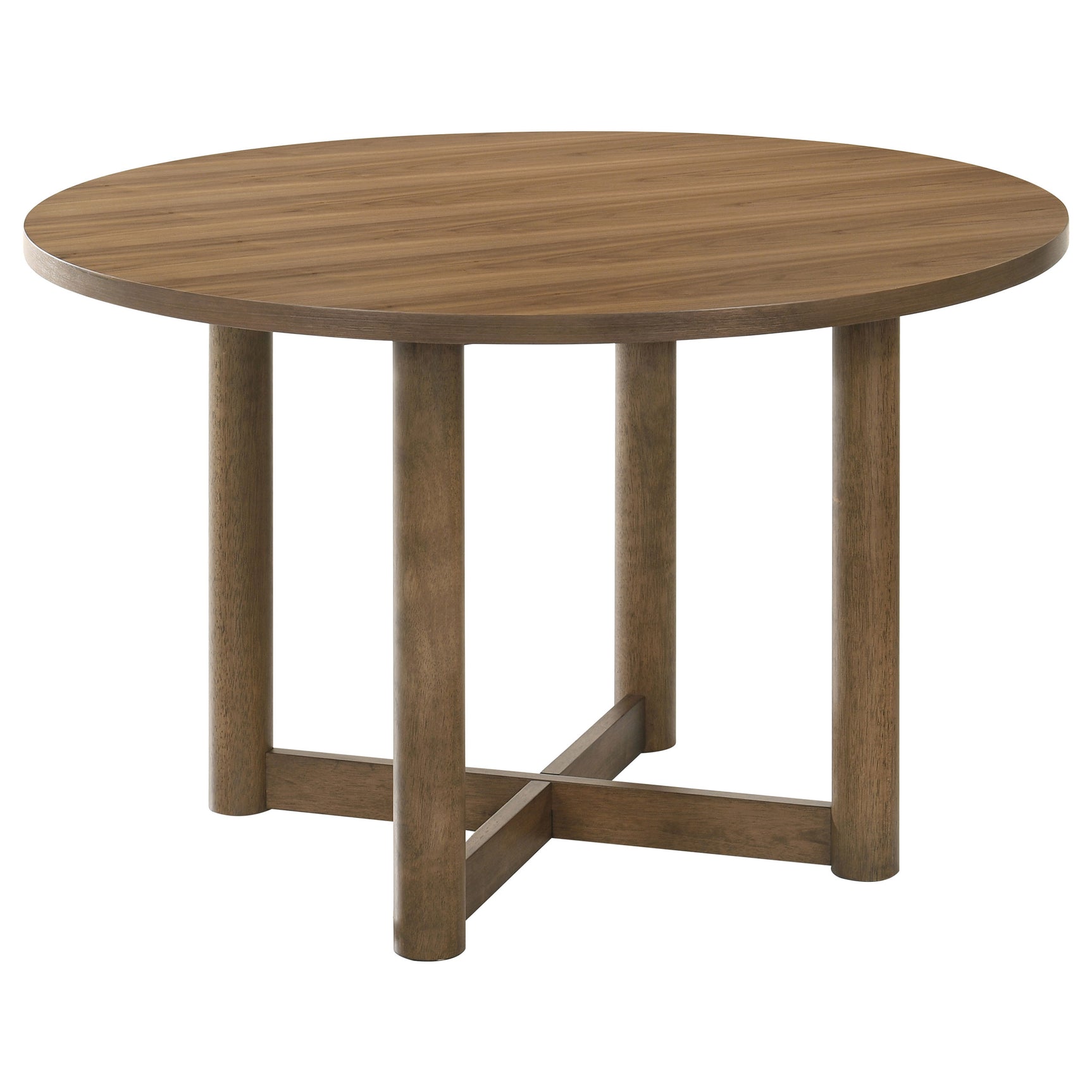 Crestmore 5-piece 46-inch Round Wood Dining Table Set Walnut - Tampa Furniture Outlet