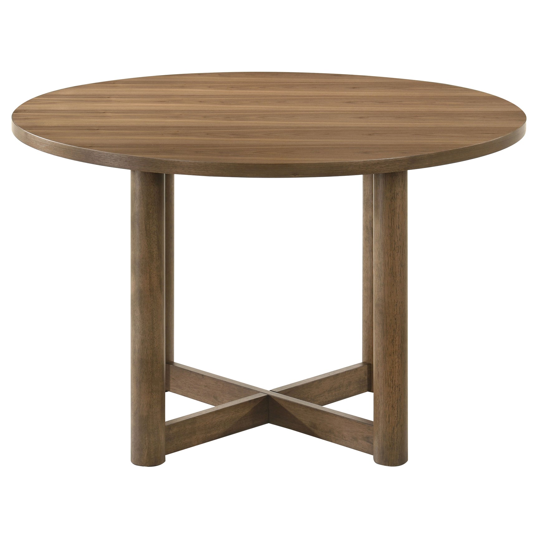 Crestmore 46-inch Round Wood Dining Table Walnut - Tampa Furniture Outlet