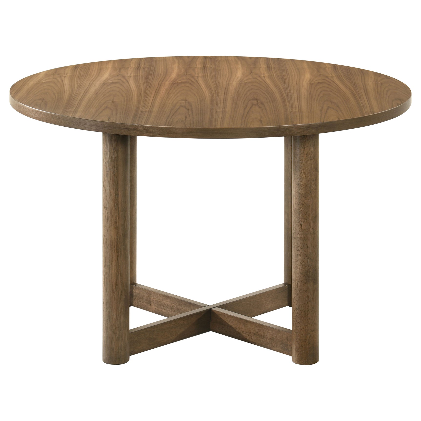 Crestmore 46-inch Round Wood Dining Table Walnut - Tampa Furniture Outlet
