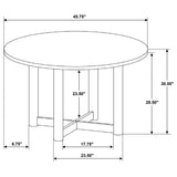 Crestmore 46-inch Round Wood Dining Table Walnut - Tampa Furniture Outlet