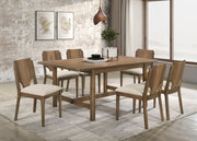 Tampa Furniture Outlet - Coaster - Crestmore 7-piece Rectangular Dining Table Set Walnut - 108571-S7