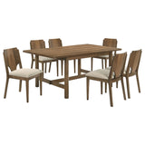Crestmore 7-piece Rectangular Dining Table Set Walnut - Tampa Furniture Outlet
