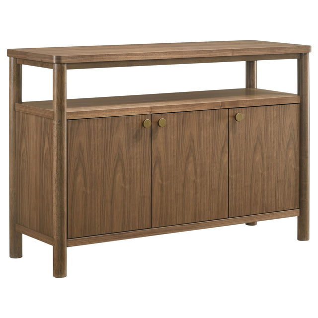Tampa Furniture Outlet - Coaster - Crestmore 52-inch Dining Cabinet Sideboard Buffet Walnut - 108575