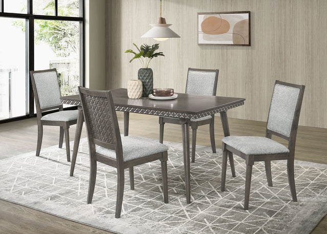 Tampa Furniture Outlet - Coaster - Onslow 5-piece 59-inch Rectangular Dining Set Dark Brown - 108621-S5