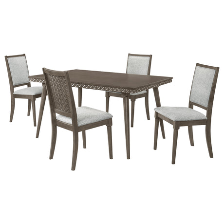 Onslow 5-piece 59-inch Rectangular Dining Set Dark Brown - Tampa Furniture Outlet
