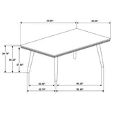 Onslow 59-inch Rectangular Wood Dining Table Dark Brown - Tampa Furniture Outlet